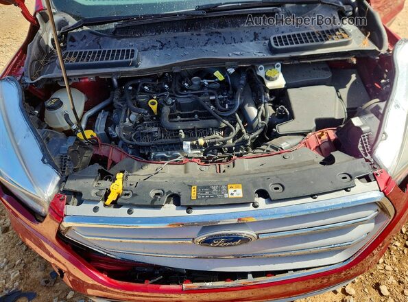 1FMCU0GD7JUC44969 2018 FORD ESCAPE Red Widok komory silnika