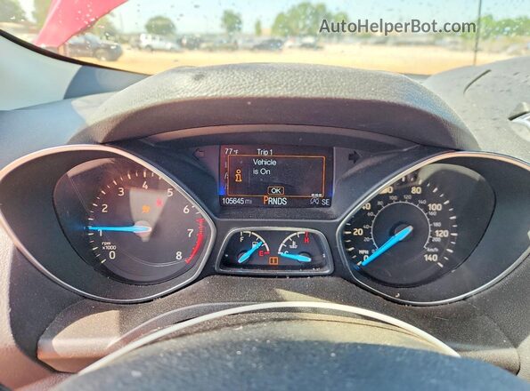 1FMCU0GD7JUC44969 2018 FORD ESCAPE Red Widok zestawu wskaźników