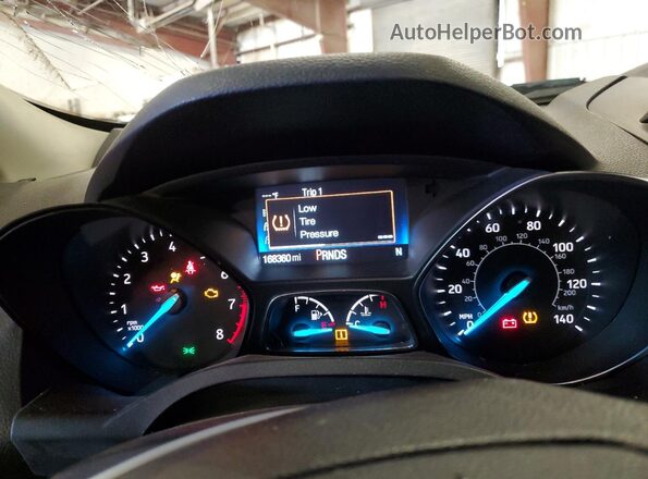 1FMCU0GD7JUC47256 2018 FORD ESCAPE Угольный Вид щитка приборов