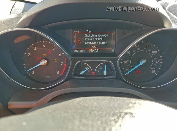1FMCU0GD7KUC27705 2019 FORD ESCAPE Gray Instrument cluster view