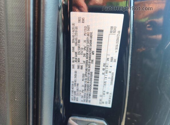 1FMCU0GD8JUD03205 2018 FORD ESCAPE Black VIN կոդի պիտակի տեսք