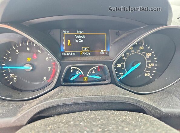 1FMCU0GD9KUA40904 2019 FORD ESCAPE Blue Widok zestawu wskaźników