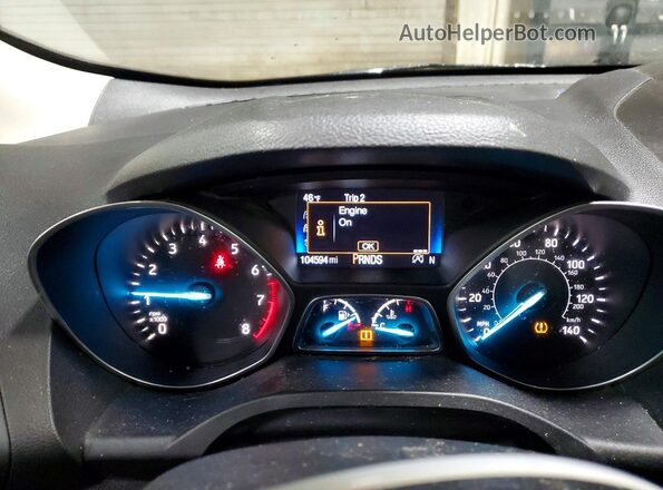 1FMCU0GDXHUD37186 2017 FORD ESCAPE Red ხელსაწყოთა პანელის ხედი