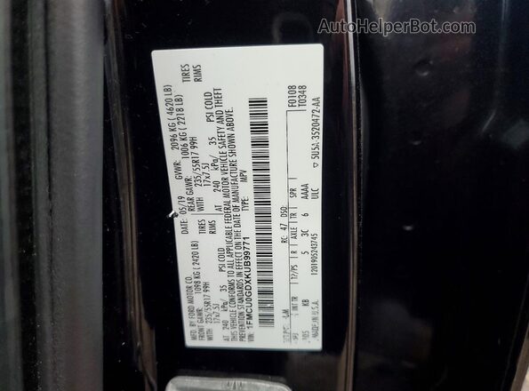 1FMCU0GDXKUB99771 2019 FORD ESCAPE Черный 