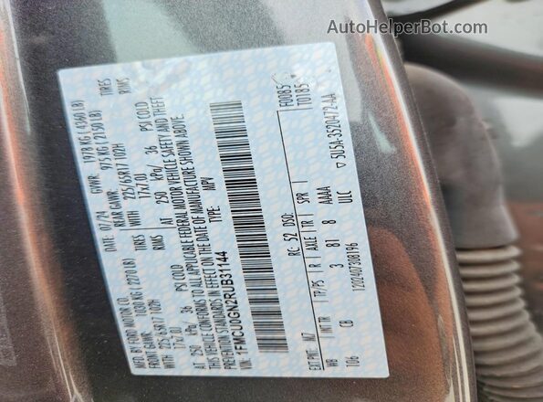1FMCU0GN2RUB31144 2024 FORD ESCAPE Silver Widok naklejki z numerem VIN