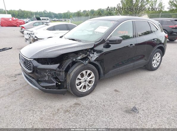 1FMCU0GN9RUA52411 2024 FORD ESCAPE Black წინა მარცხენა ხედი სამი მეოთხედიდან