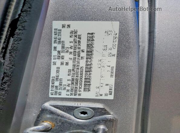 1FMCU0GX9GUB30376 2016 FORD ESCAPE Silver VIN կոդի պիտակի տեսք