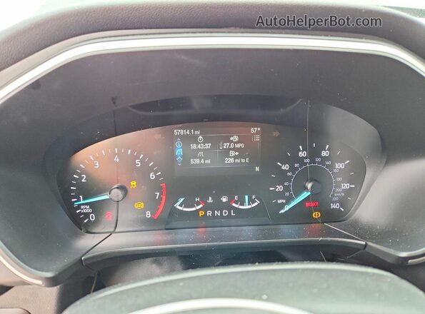 1FMCU0H65LUB78442 2020 FORD ESCAPE Black Vista del cuadro de instrumentos
