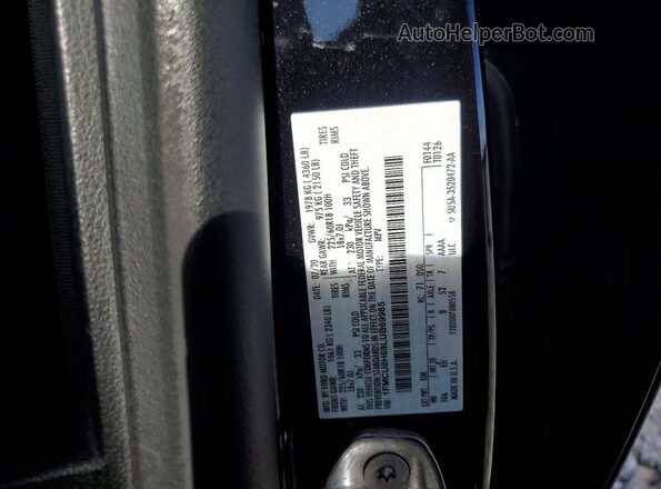 1FMCU0H69LUB69985 2020 FORD ESCAPE Black 