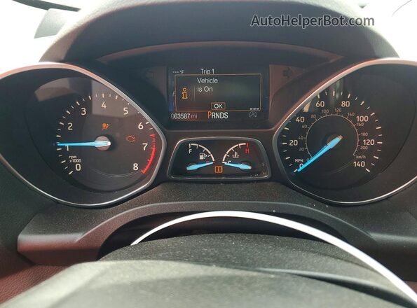 1FMCU0HD1JUA03407 2018 FORD ESCAPE Gray Вид щитка приладів