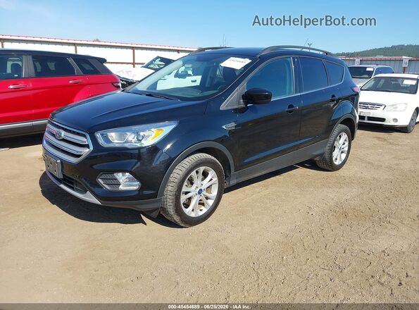 1FMCU0HD3JUC77353 2018 FORD ESCAPE Black წინა მარცხენა ხედი სამი მეოთხედიდან