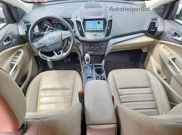 1FMCU0HD6KUC18783 2019 FORD ESCAPE White Widok deski rozdzielczej