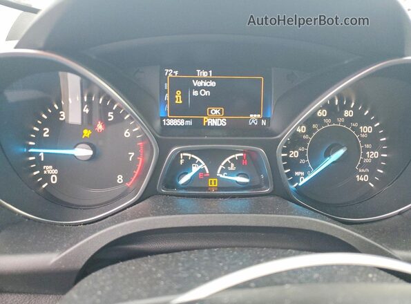 1FMCU0HD8JUD48854 2018 FORD ESCAPE White Vista del cuadro de instrumentos