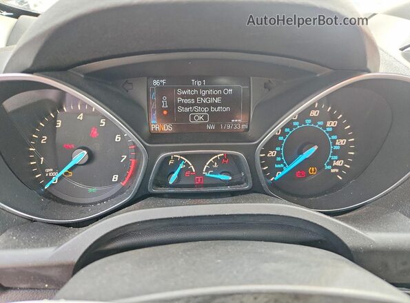 1FMCU0J90GUC34801 2016 FORD ESCAPE Gray Вид щитка приладів