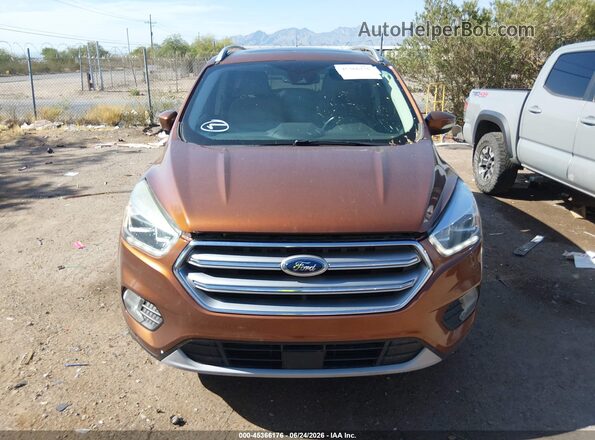 1FMCU0J90HUC51387 2017 FORD ESCAPE Orange Dashboard view