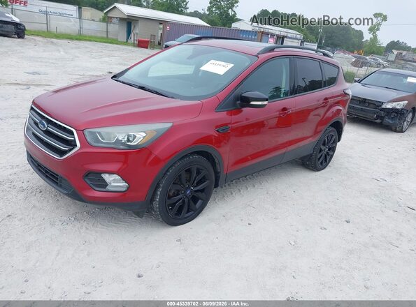 1FMCU0J95HUD41070 2017 FORD ESCAPE Burgundy წინა მარცხენა ხედი სამი მეოთხედიდან