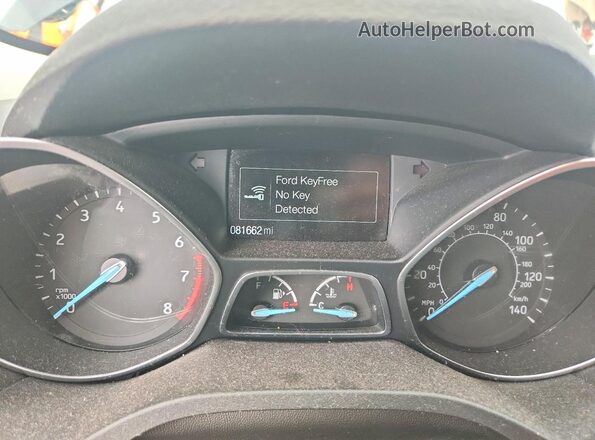 1FMCU0J97HUD57738 2017 FORD ESCAPE Black Widok zestawu wskaźników