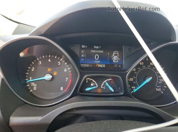 1FMCU0J98HUD84298 2017 FORD ESCAPE Black ხელსაწყოთა პანელის ხედი