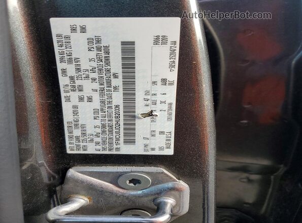 1FMCU0JD2HUB20336 2017 FORD ESCAPE Gray Widok wnętrza 360 stopni