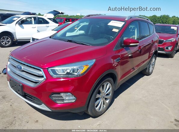 1FMCU0JD2HUC64372 2017 FORD ESCAPE Red Առջևի ձախ երեք քառորդ տեսարան
