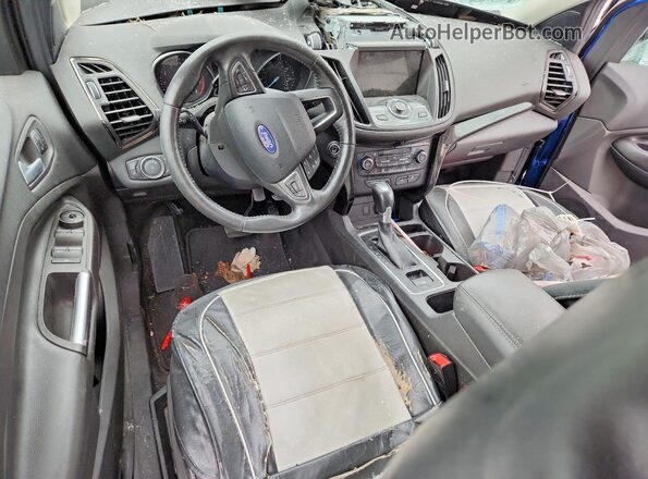 1FMCU0JD4HUD38245 2017 FORD ESCAPE Blue Առջևի վահանակի տեսք