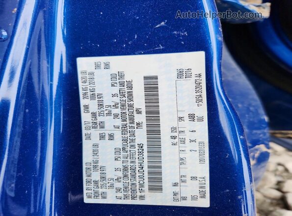 1FMCU0JD4HUD38245 2017 FORD ESCAPE Blue Շարժիչի բաժամունքի տեսք