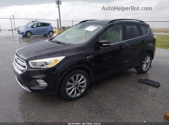 1FMCU0JD5HUA79264 2017 FORD ESCAPE Black წინა მარცხენა ხედი სამი მეოთხედიდან