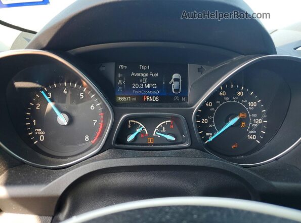 1FMCU0JD5HUD84392 2017 FORD ESCAPE Charcoal ხელსაწყოთა პანელის ხედი