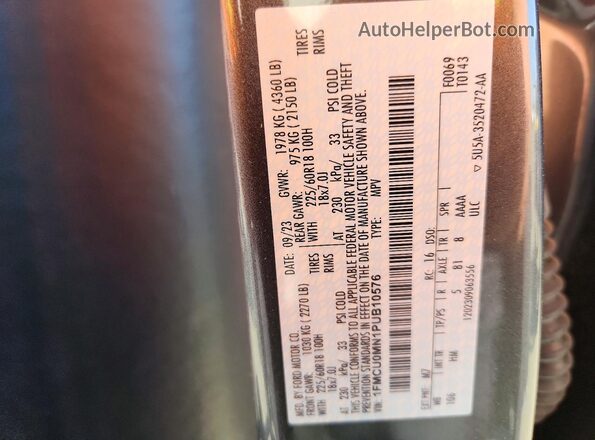 1FMCU0MN1PUB10576 2023 FORD ESCAPE Gray VIN կոդի պիտակի տեսք