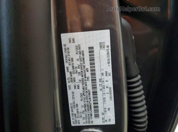 1FMCU0MN2TUA10027 2026 FORD ESCAPE Gray VIN sticker view