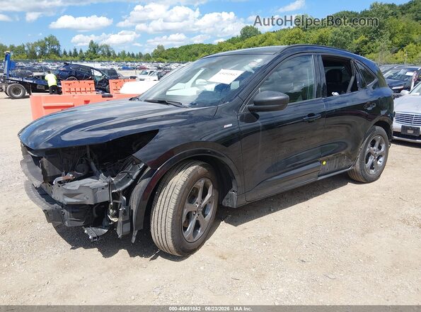 1FMCU0MN6PUB33867 2023 FORD ESCAPE Black წინა მარცხენა ხედი სამი მეოთხედიდან