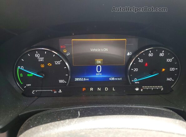 1FMCU9BZ3MUA17869 2021 FORD ESCAPE White ხელსაწყოთა პანელის ხედი