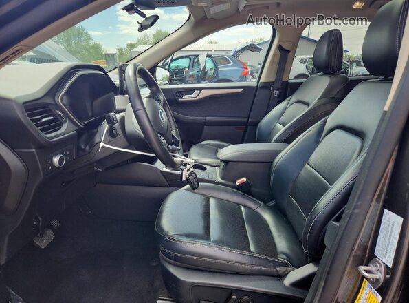 1FMCU9BZ4LUB62725 2020 FORD ESCAPE Gray Widok wnętrza z przodu