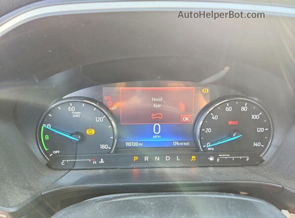 1FMCU9BZ7MUA40040 2021 FORD ESCAPE Black Вид щитка приладів