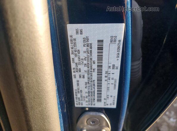 1FMCU9G60LUC26175 2020 FORD ESCAPE Teal Widok naklejki z numerem VIN