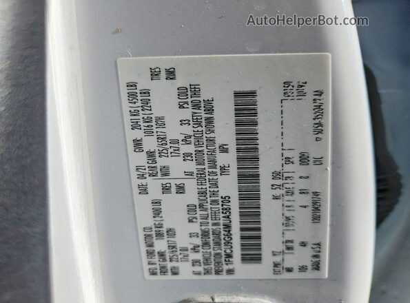 1FMCU9G64MUA58705 2021 FORD ESCAPE White ძრავის განყოფილების ხედი