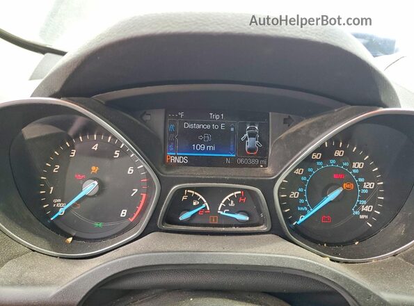 1FMCU9G99GUA28985 2016 FORD ESCAPE Black Вид щитка приладів