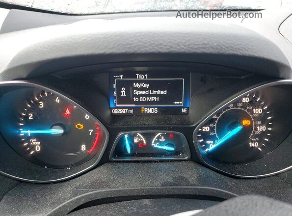 1FMCU9GD0JUA43760 2018 FORD ESCAPE Gray ხელსაწყოთა პანელის ხედი