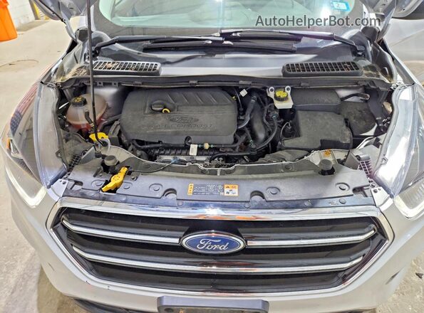 1FMCU9GD0JUC98618 2018 FORD ESCAPE Gray ძრავის განყოფილების ხედი