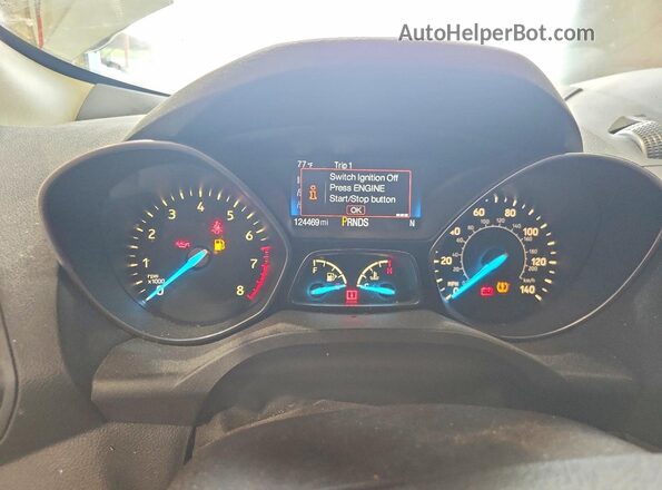 1FMCU9GD0KUA89140 2019 FORD ESCAPE White Widok zestawu wskaźników