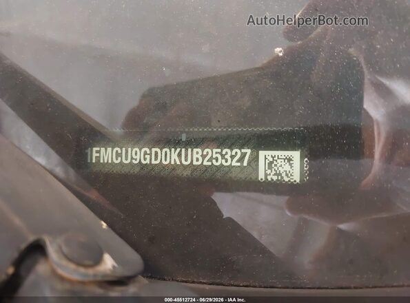 1FMCU9GD0KUB25327 2019 FORD ESCAPE Silver Вид підкапотного простору