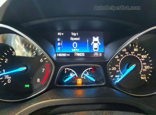 1FMCU9GD1HUA96557 2017 FORD ESCAPE Black Instrument cluster view