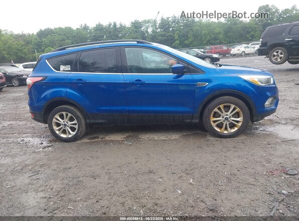1FMCU9GD1HUD61462 2017 FORD ESCAPE Синий Вид задней части салона