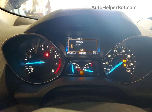 1FMCU9GD1JUC05430 2018 FORD ESCAPE Blue Vista del cuadro de instrumentos