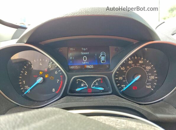 1FMCU9GD1KUA98557 2019 FORD ESCAPE Серебряный Вид щитка приборов