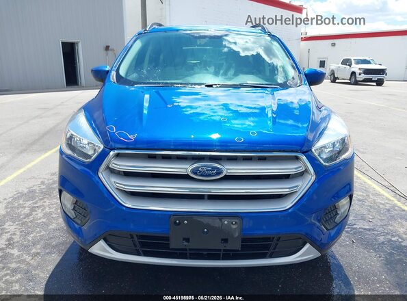 1FMCU9GD2JUD31053 2018 FORD ESCAPE Blue Instrument cluster view