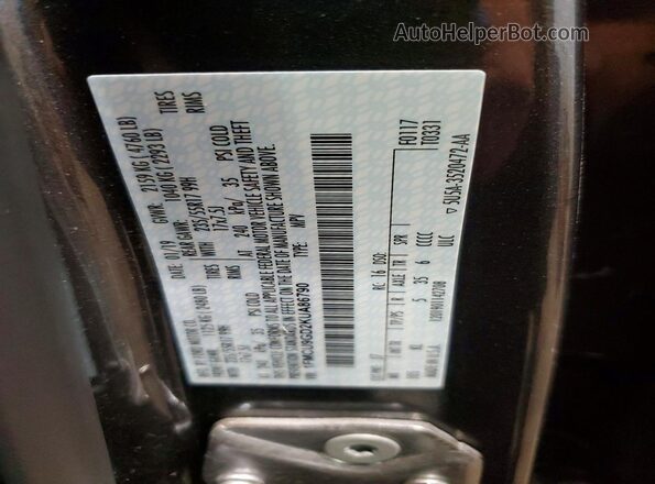 1FMCU9GD2KUA86790 2019 FORD ESCAPE Gray VIN կոդի պիտակի տեսք