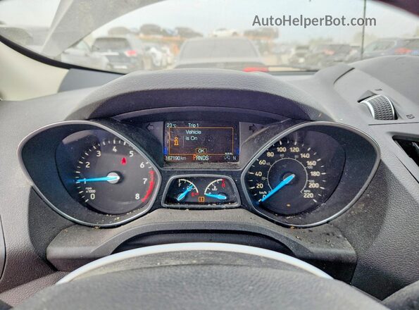 1FMCU9GD2KUB89076 2019 FORD ESCAPE Gray Вид щитка приладів