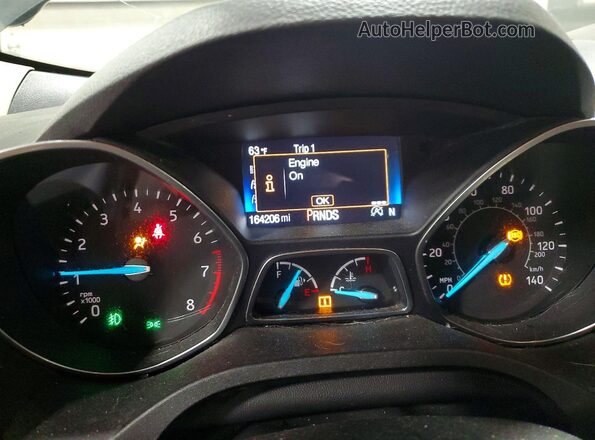 1FMCU9GD3HUD28849 2017 FORD ESCAPE Серый Вид щитка приборов