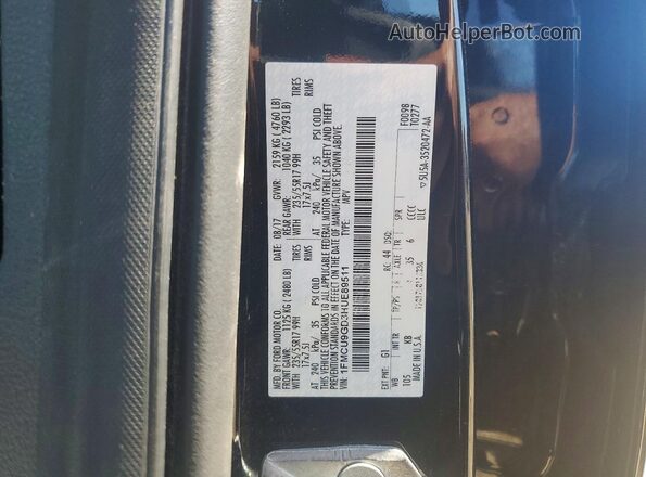 1FMCU9GD3HUE89511 2017 FORD ESCAPE Black Widok naklejki z numerem VIN
